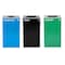 Alpine Industries 87 Gal. 3-Stream Steel Blue Cans & Bottles, Green Compost, and Black Commercial Trash Can Station ALP4450-BLK-KIT34 - alternate 2